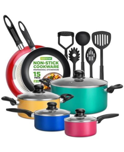NutriChef антипригарный набор кухонной посуды 15-Piece