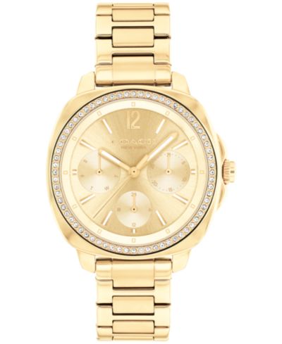 Женские часы COACH Women's Kitt Gold-Tone Stainless Steel Bracelet Watch 34mm