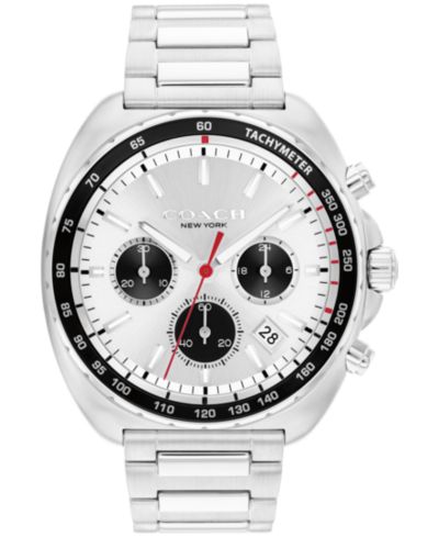 Мужские часы COACH Charter Silver Stainless Steel 44.5mm