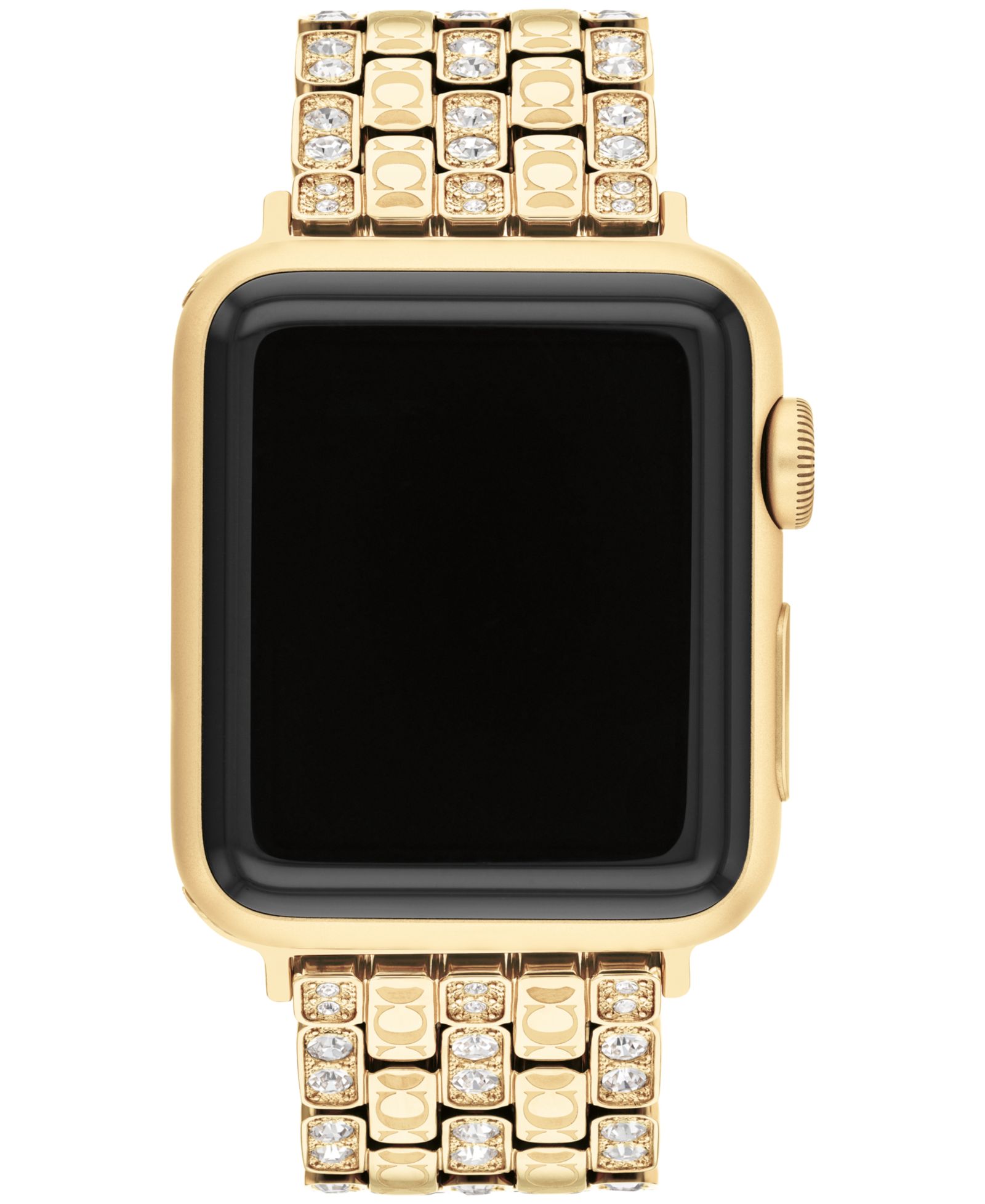 Ремешок для Apple Watch COACH Gold-Tone Stainless Steel с кристаллами 38mm, 40mm, 41mm