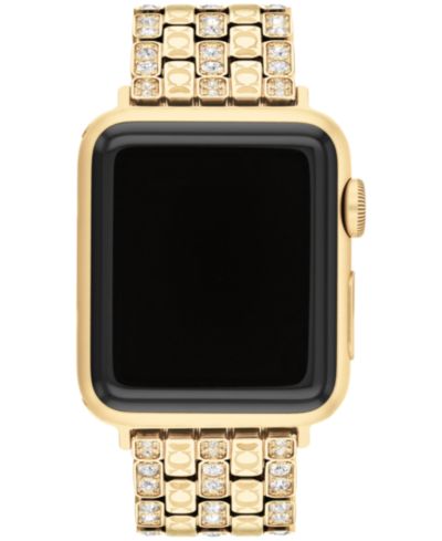 Ремешок для Apple Watch COACH Gold-Tone Stainless Steel с кристаллами 38mm, 40mm, 41mm