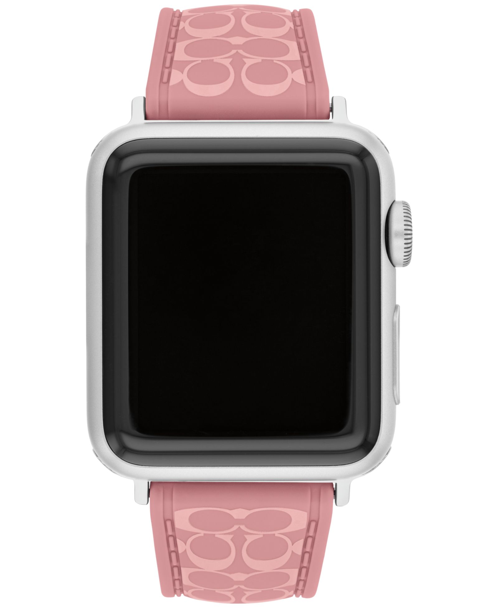 COACH Women's True Pink Silicone Apple Watch Strap 38mm, 40mm, 41mm