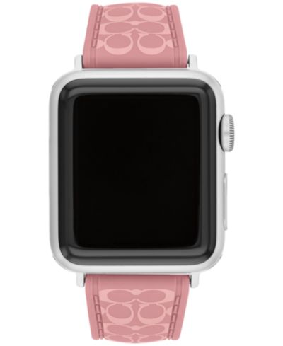 COACH женский силиконовый ремешок для Apple Watch True Pink, 38 мм, 40 мм, 41 мм