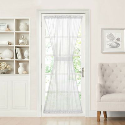 Kate Aurora Luxurious Batiste Sheer French Door Curtain Panel With Tieback