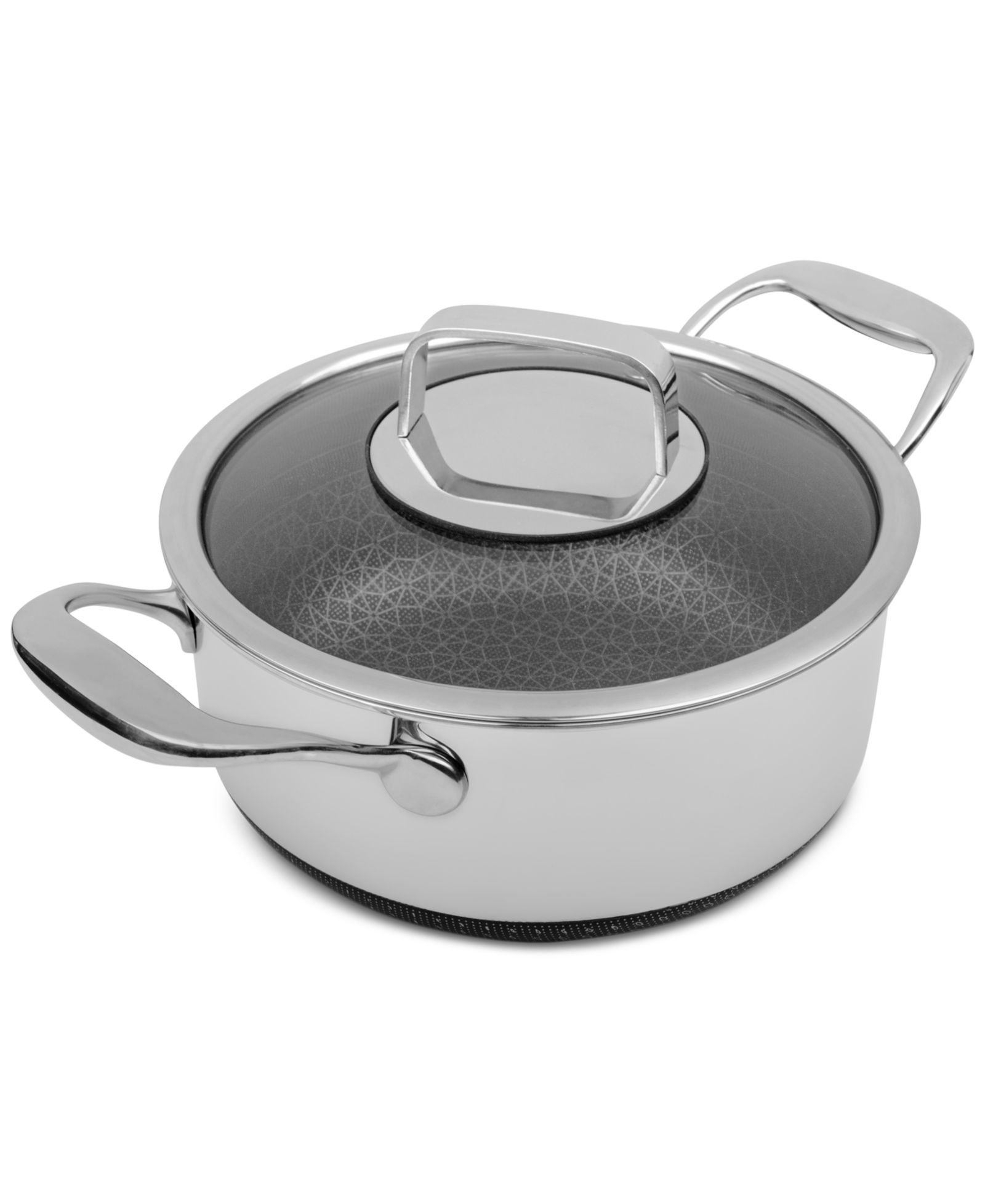 Кастрюля с крышкой Livwell DiamondClad 3-Qt. Hybrid Nonstick Stainless Steel