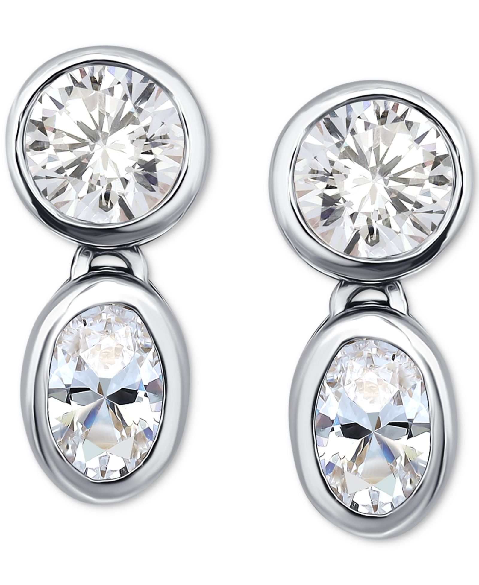 Серьги Giani Bernini Cubic Zirconia Octagon & Square Drop в 18k Gold-Plated Sterling Silver