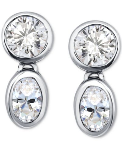 Серьги Giani Bernini Cubic Zirconia Octagon & Square Drop в 18k Gold-Plated Sterling Silver