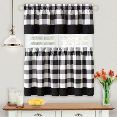 Набор занавесок Kate Aurora Modern Country Farmhouse 3 Piece