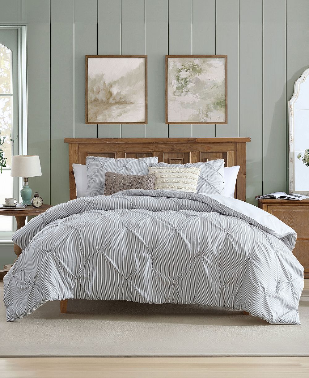 Комплект из 2 шт. Swift Home Classic Stripes Pintuck, Twin