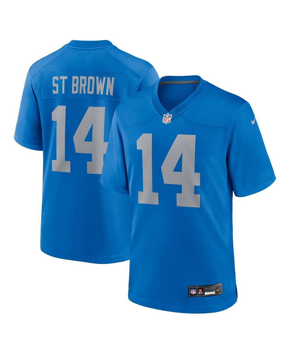 Мужская джерси Nike Amon-Ra St. Brown Blue Detroit Lions Alternate Game