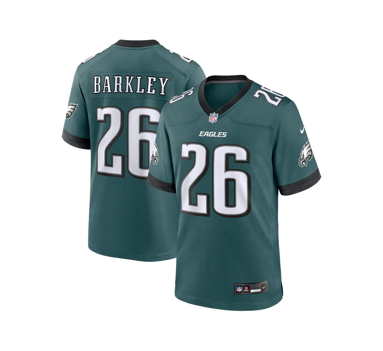 Nike Мужской Saquon Barkley Midnight Green Philadelphia Eagles Game Player Jersey