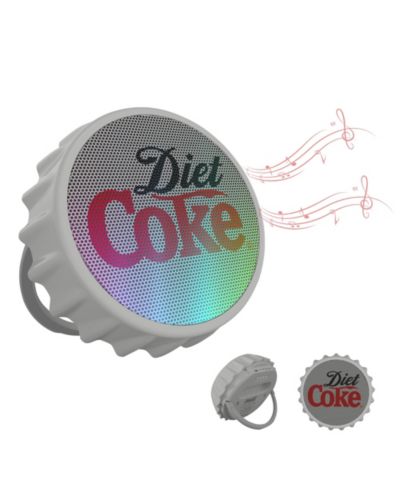 Diet Coke Bottle Cap Shaped Bluetooth Color-Changing LED Lights Speaker