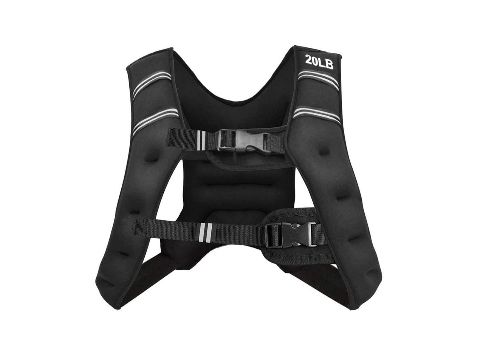 SUGIFT Training Weight Vest Workout Equipment with Adjustable Buckles and Mesh Bag-20 lbs