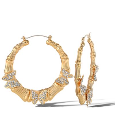 Серьги Jessica Simpson Butterfly on Hoops