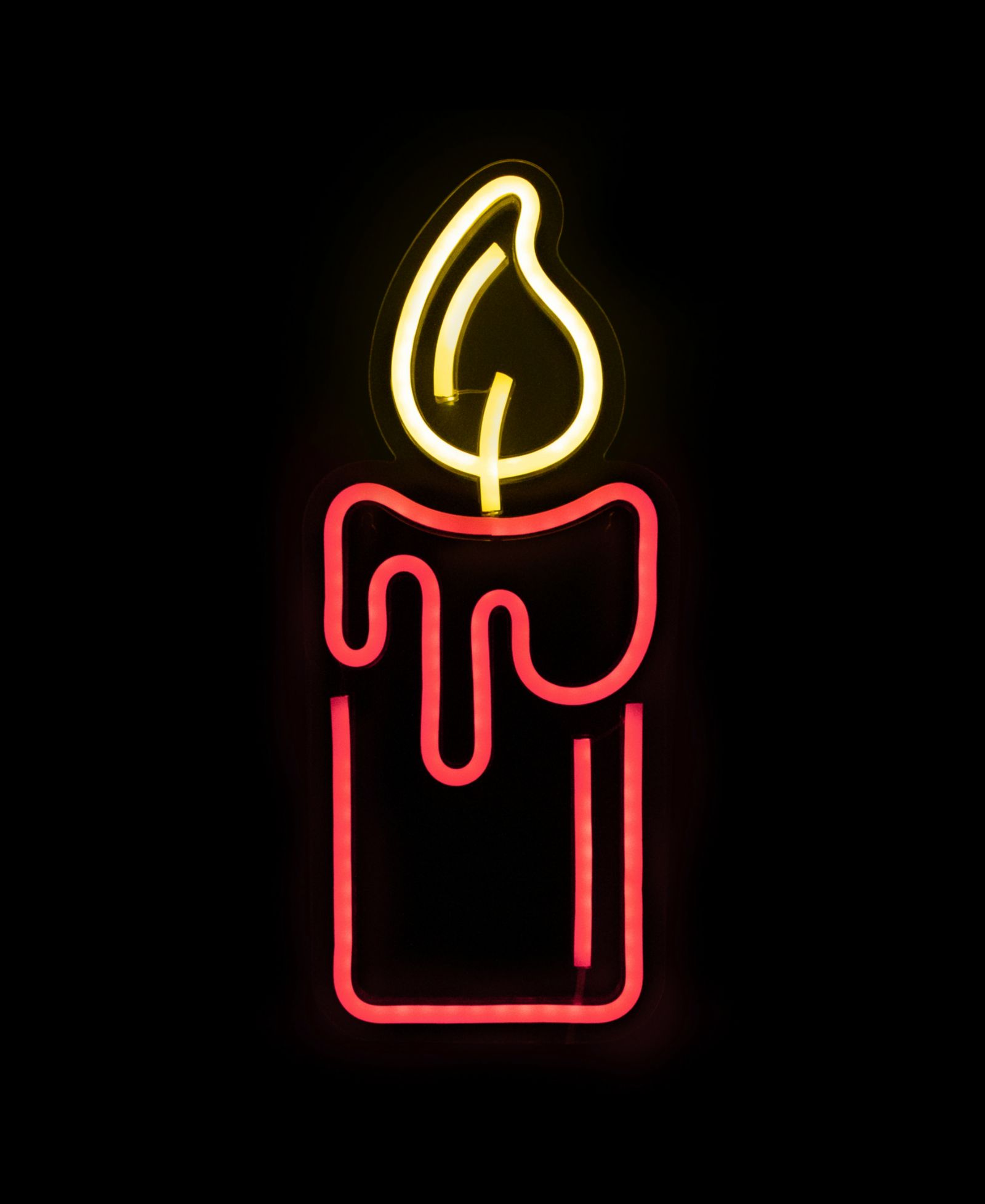 Рождественский силуэт-свеча Northlight 12" LED Neon Style