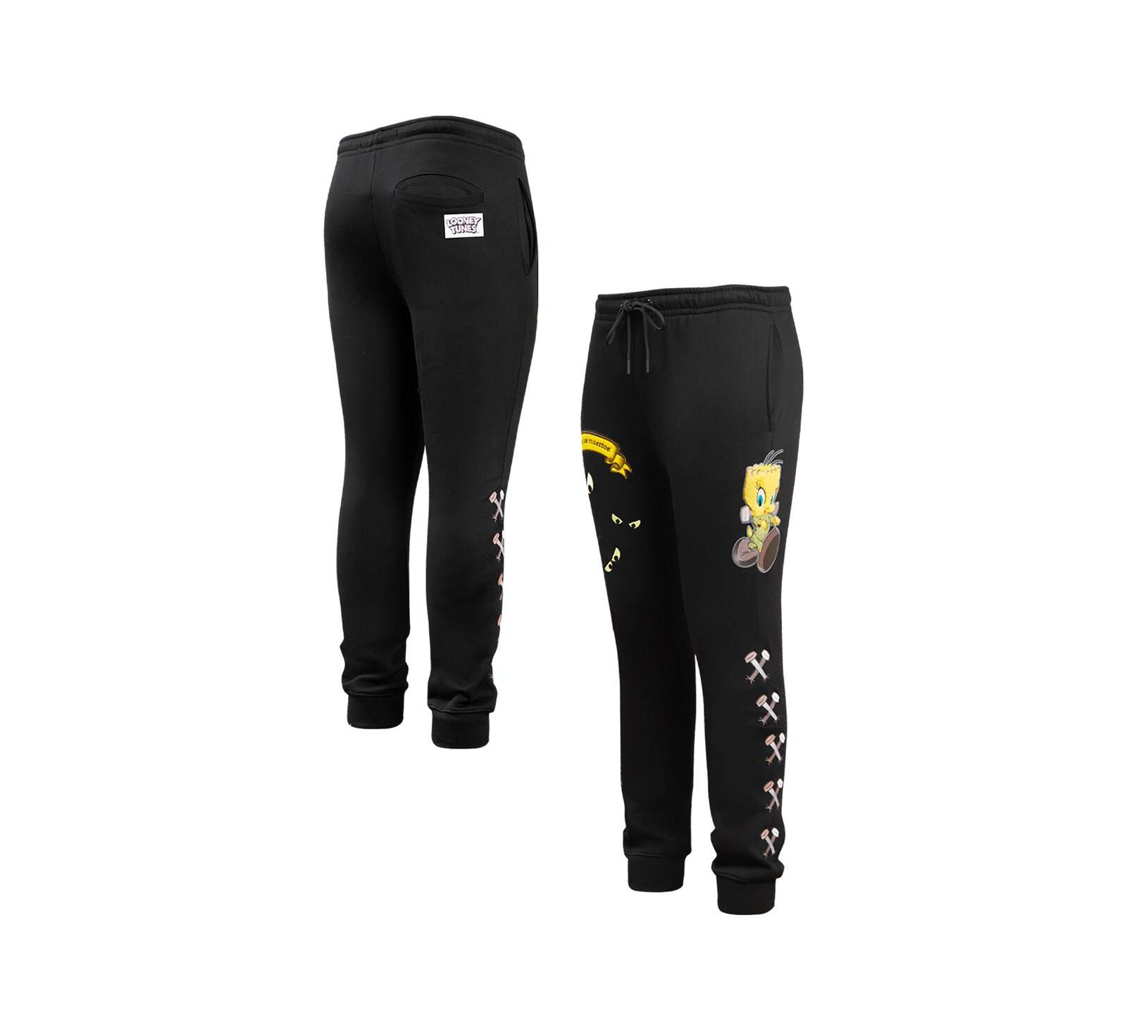 Freeze Max Men's Black Looney Tunes Franken Tweety Joggers