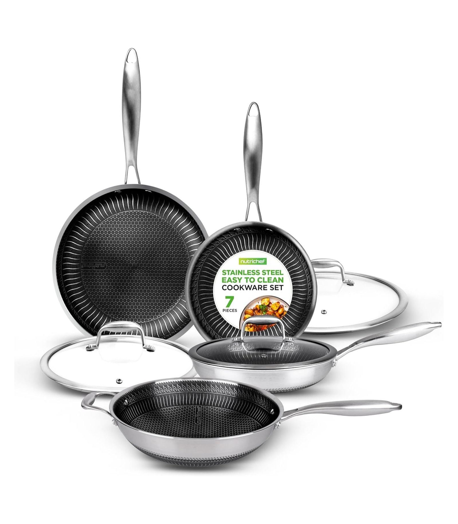 Набор кастрюль и сковород NutriChef Kitchenware, 7 предметов