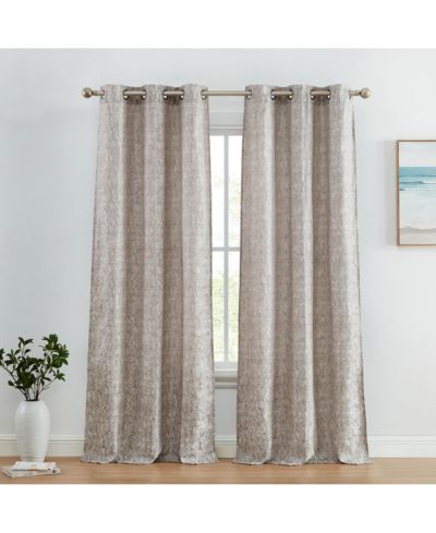 Шторы HLC.me Avalon Jacquard Slub Texture с люверсами, набор из 2 шт., легкие
