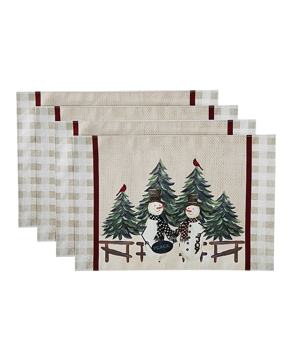 Avanti Country Snowman подставки под тарелки из полиэстера, 13" x 18''