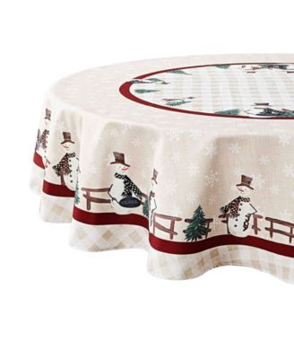 Полиэстеровая скатерть Avanti Country Snowman, 70" Round