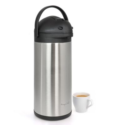 MegaChef вакуумный термос из нержавеющей стали, 5 Quart Stainless Steel Vacuum Body Pump Cap Air Pot