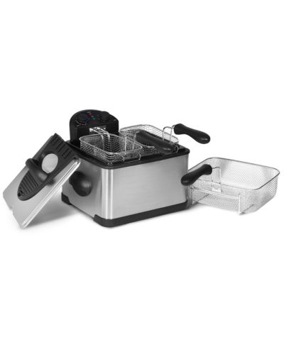 Электрическая фритюрница MegaChef 4.23 Quart из нержавеющей стали с таймером