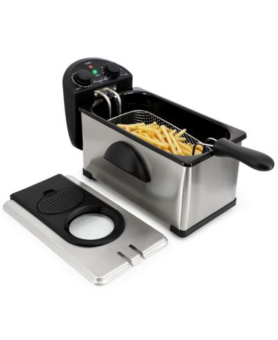 Электрический фритюрница MegaChef 3.17 Quart Stainless Steel с таймером
