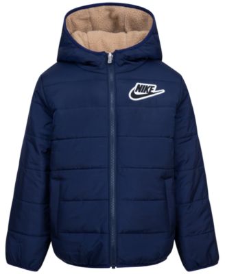 Детская реверсивная куртка Nike с капюшоном из искусственного меха, 4-7 лет