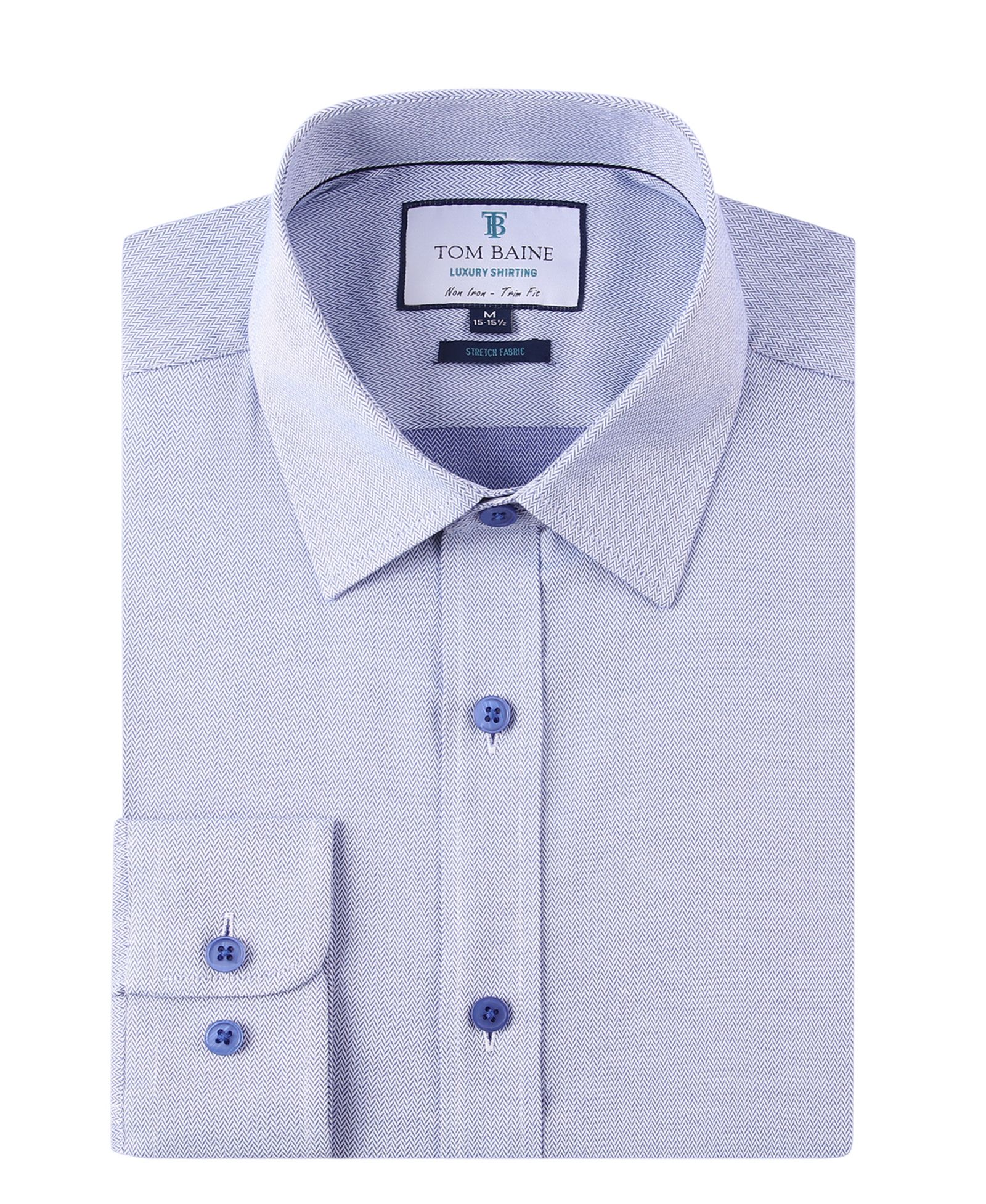 Мужская рубашка Tom Baine Four-Way Stretch Jacquard Solid Button Down Dress Shirt