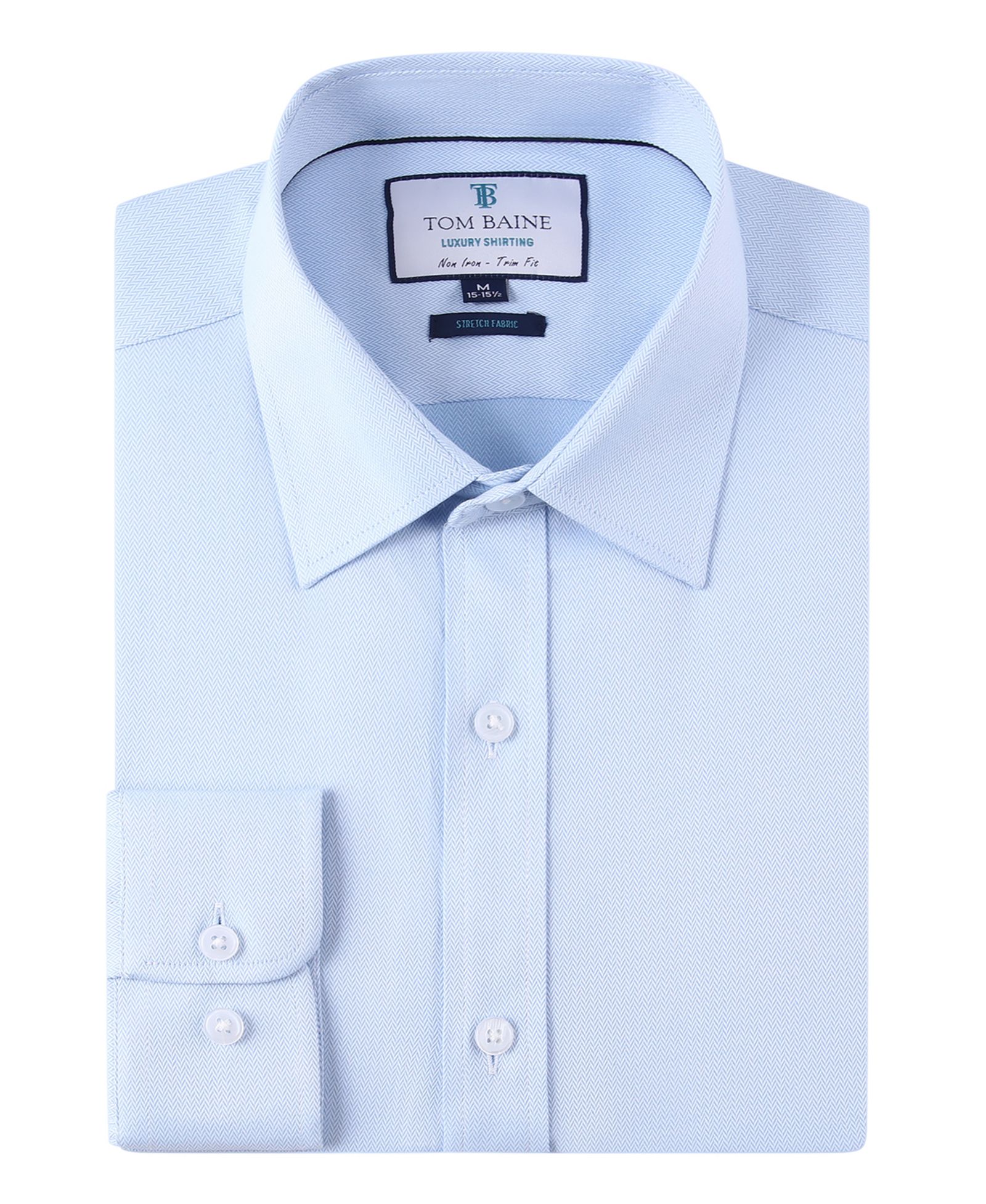 Tom Baine Men's Four-Way Stretch Jacquard Solid Button Down Dress Shirt