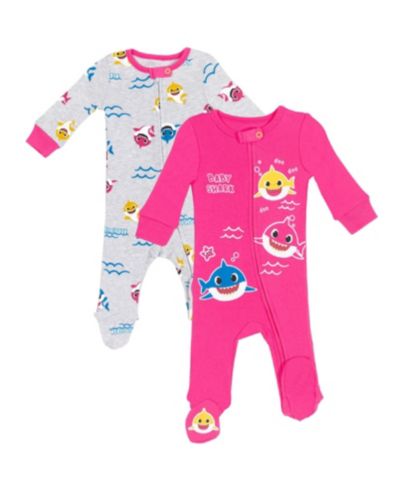 Детский комбинезон Baby Shark Pinkfong Shark 2 Pack Zip Up Sleep N' Play
