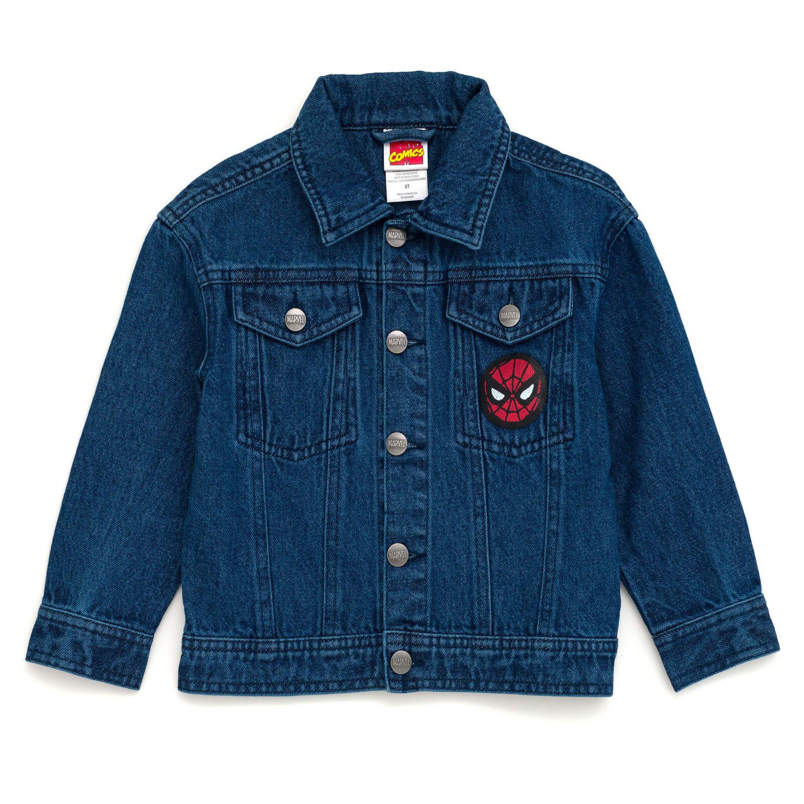 Avengers Boys Marvel Spider-Man Denim Jacket to