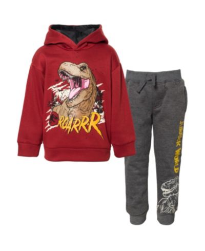 Комплект худи и брюк Jurassic Park Jurassic World Dinosaur T-Rex из флиса для детей