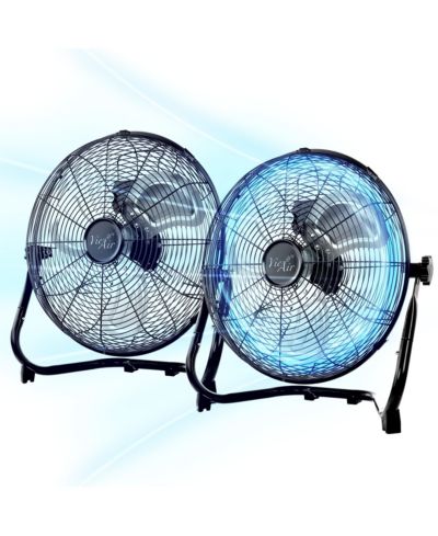 Vie Air 14 Inch Twin Pack Industrial High Velocity 3 Speed Heavy Duty Metal Floor Fan