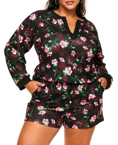 Adore Me Plus Size Женский комплект из свитшота и шорт Lesley