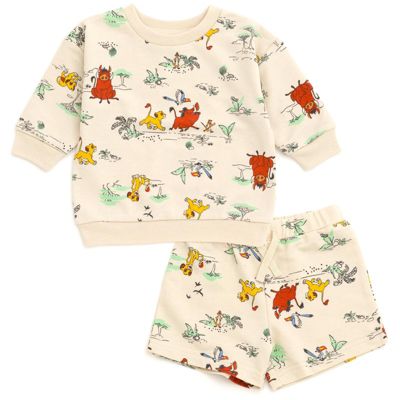 Lion King Toddler Boys Disney Mickey Mouse French Terry Sweatshirt and Shorts (2T-5T)