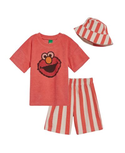 Sesame Street Детский комплект из футболки, шорт и шапки Elmo
