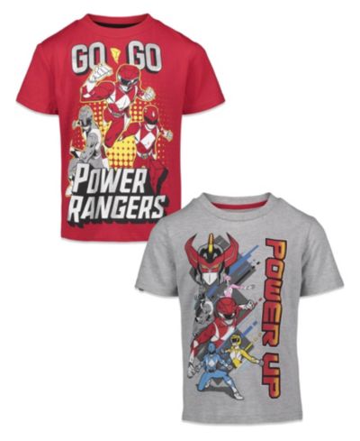 Power Rangers футболки для мальчиков, набор из 2 штук, Pink Ranger, Yellow Ranger, Red Ranger