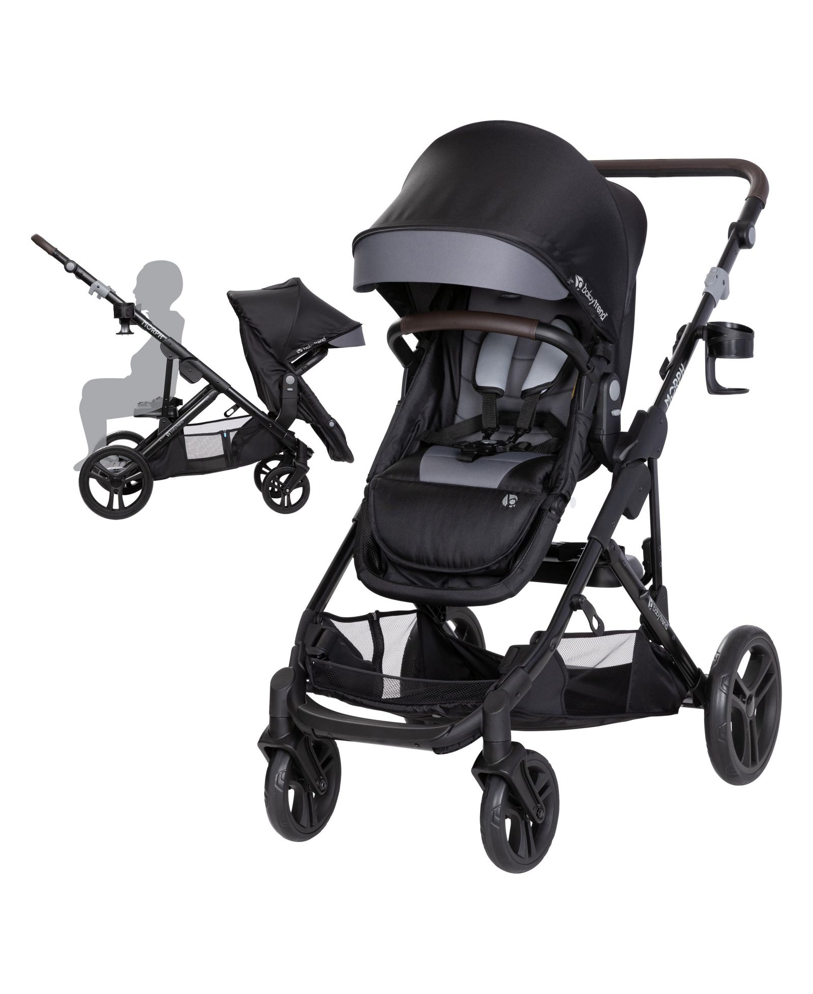 Baby Trend Baby Morph Single to Double Modular Stroller - Dash Grey