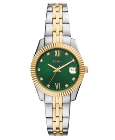 Fossil Женские часы Scarlette Three-Hand Date Two-Tone Stainless Steel 32mm