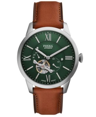 Мужские часы Fossil Townsman Automatic Brown Leather 44mm