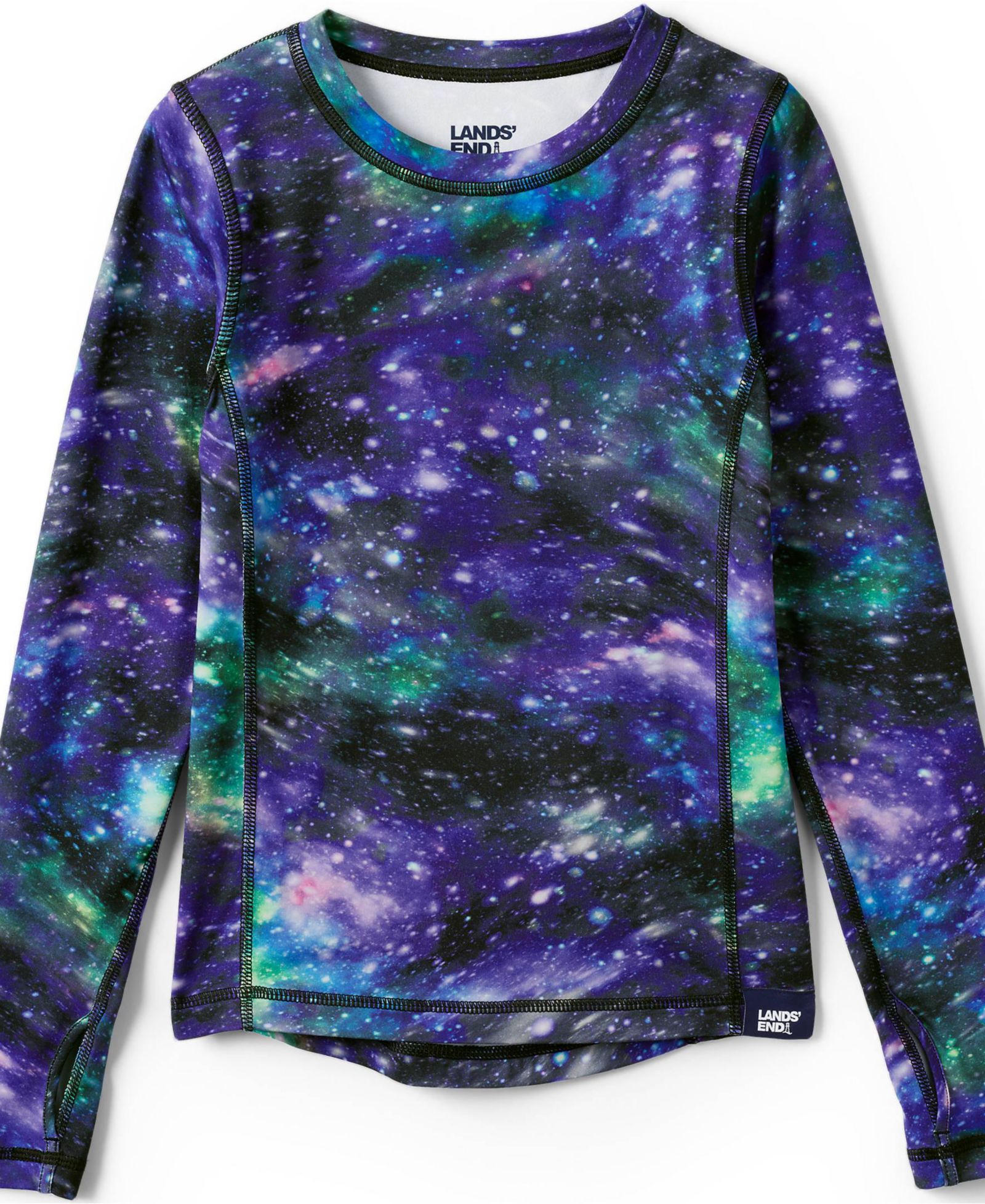 Lands' End Boys Thermal Base Layer Long Underwear Thermaskin Crew Neck Shirt