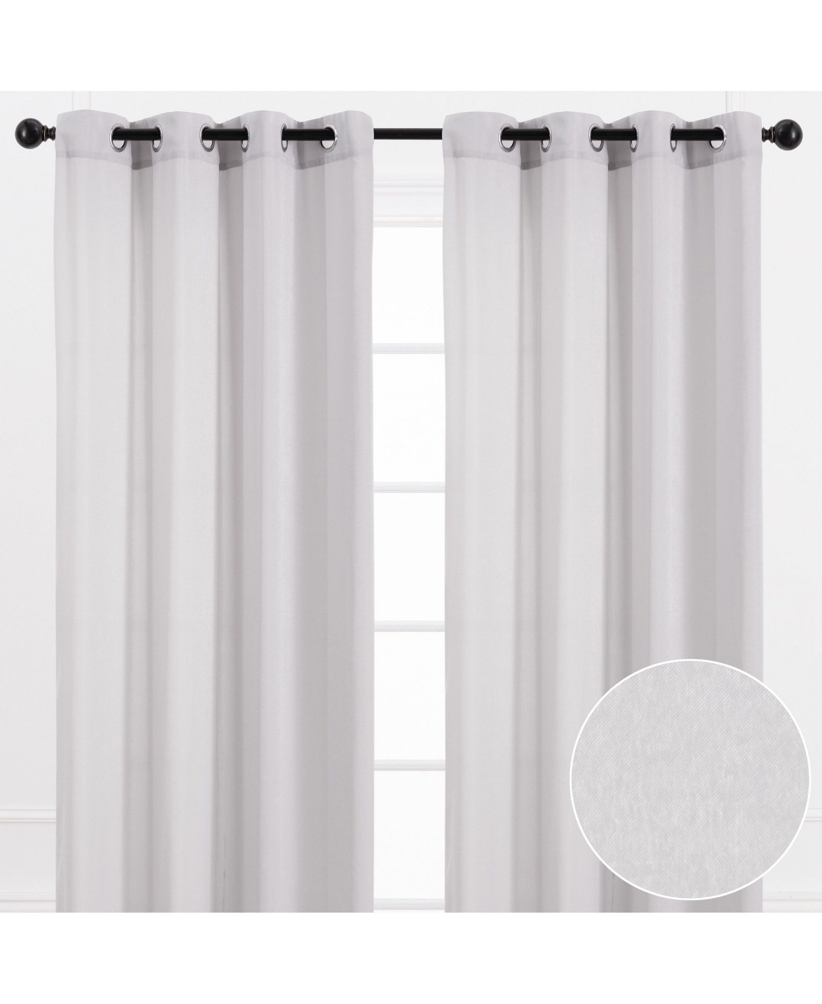 Chanasya Silky Velvet Textured Sheer Curtains, Light-Filtering Grommet Drapes, 2 Panel Set, 96 Inches Long