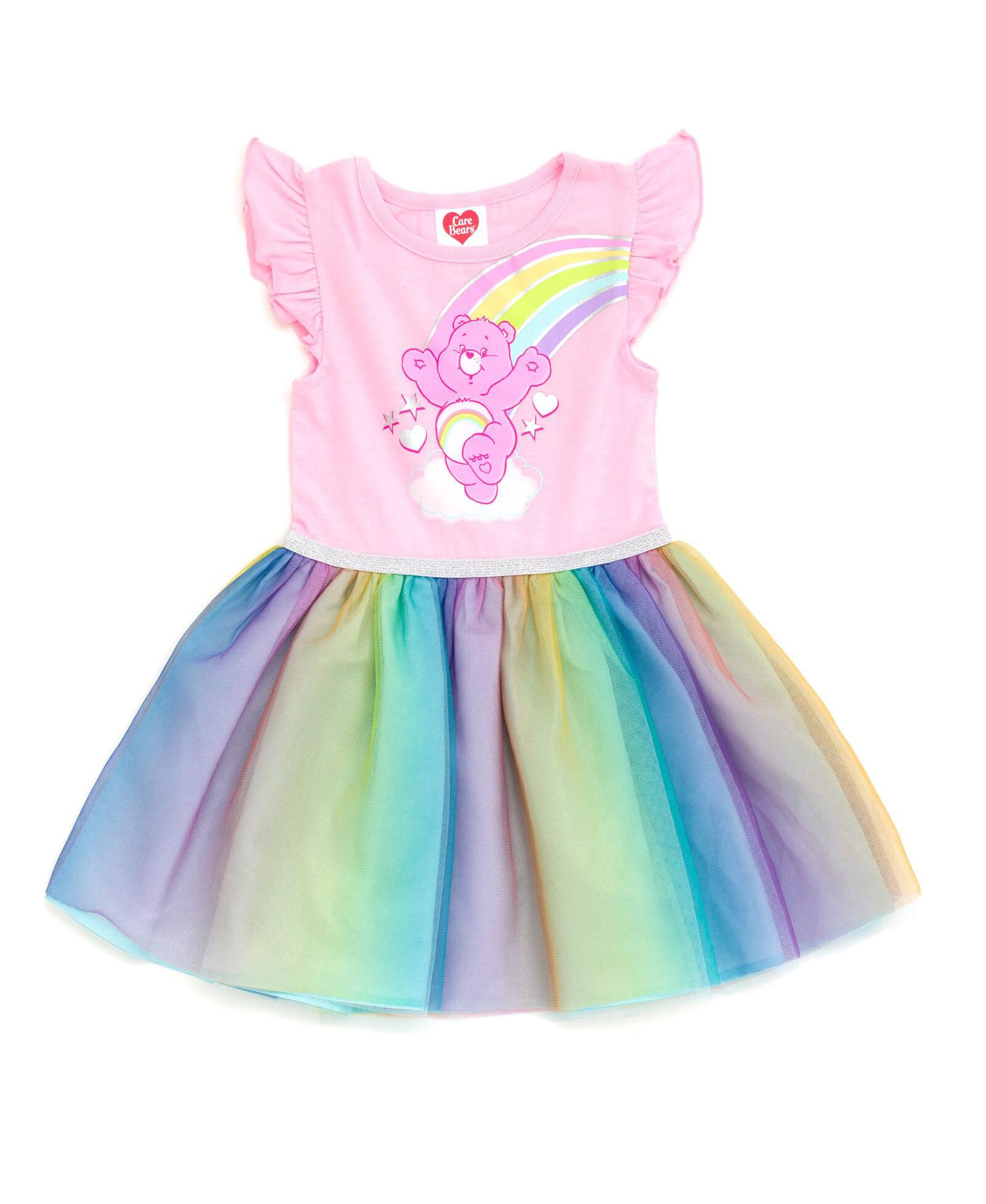 Детское платье Care Bears Cheer Bear из радужного фатина