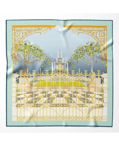Garden of Dreams - Hand Rolled Silk Foulard for Women
