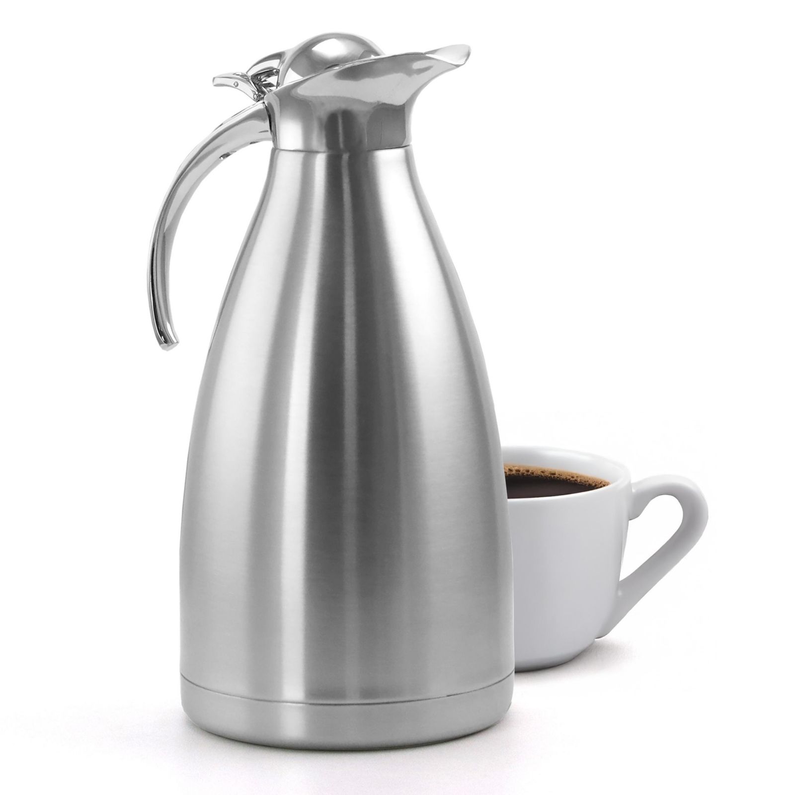 Термос для напитков MegaChef 2 Quart Deluxe Stainless Steel для кофе и чая
