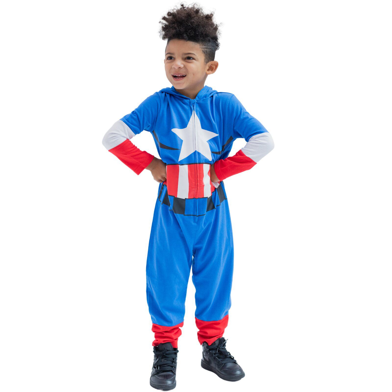Avengers Детский комбинезон Marvel Captain America Iron Man с молнией для косплея