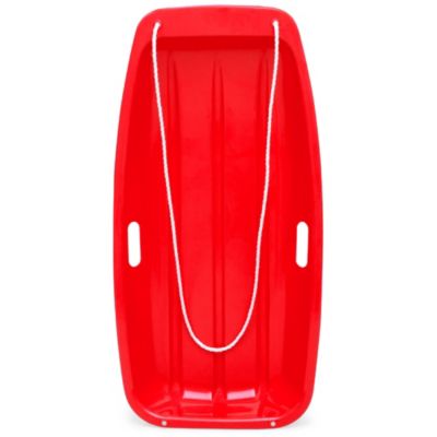Best Choice Products 35in Kids Outdoor Plastic Sport Toboggan Winter Snow Sled Board w/ Pull Rope, 2 Handles