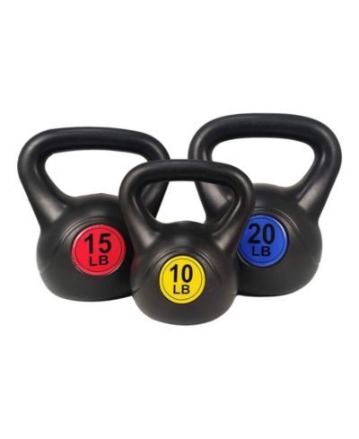 BalanceFrom Kettlebell набор фитнес-утяжелителей, набор из 3 шт., 10, 15 и 20 Pounds