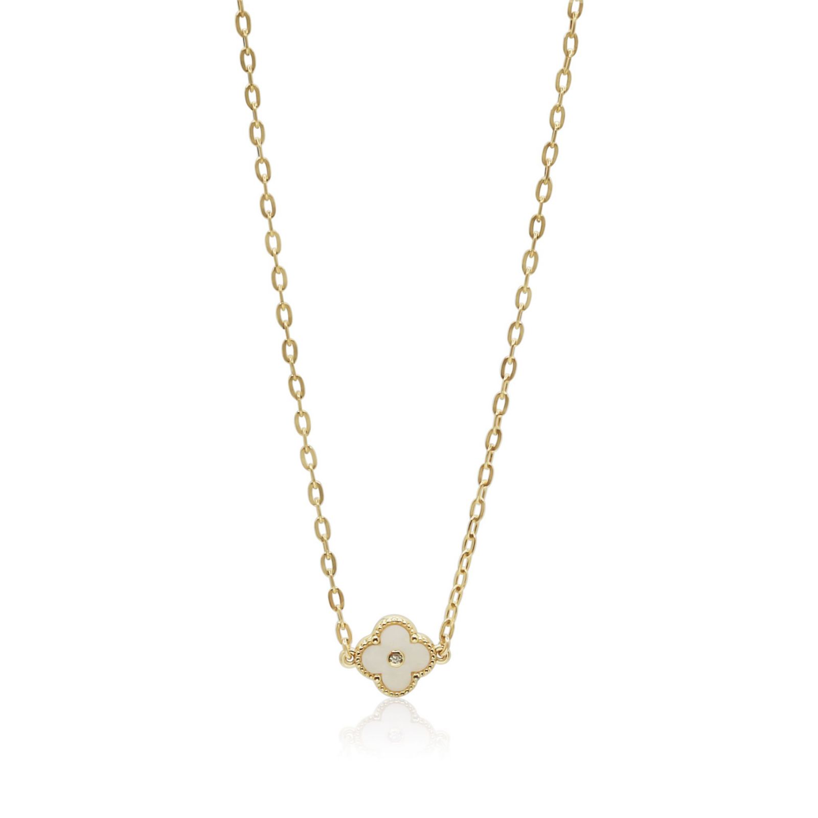 Mother of Pearl ожерелье с клевером